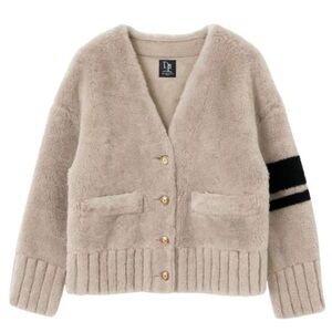 DANIELLA ERIN SHEARLING VARSITY JACKET